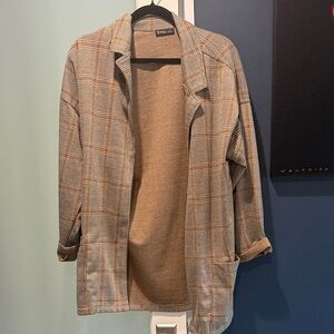 Oversized Plaid Blazer